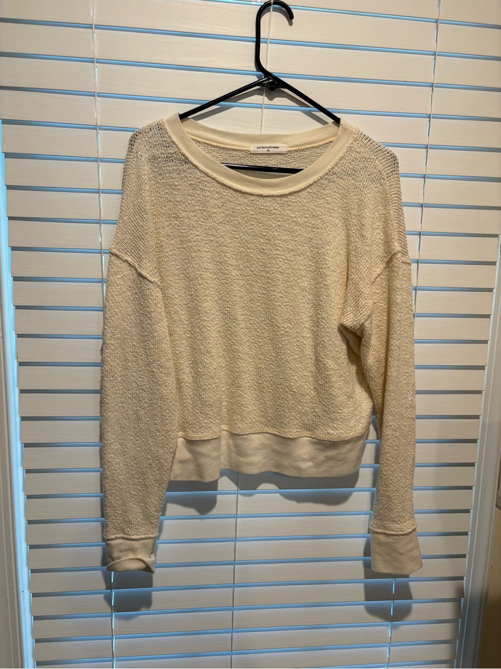 Textured Cream Crewneck Sweatshirt by Stateside - Casual Essential